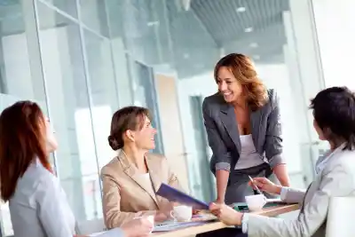 Women having business meeting