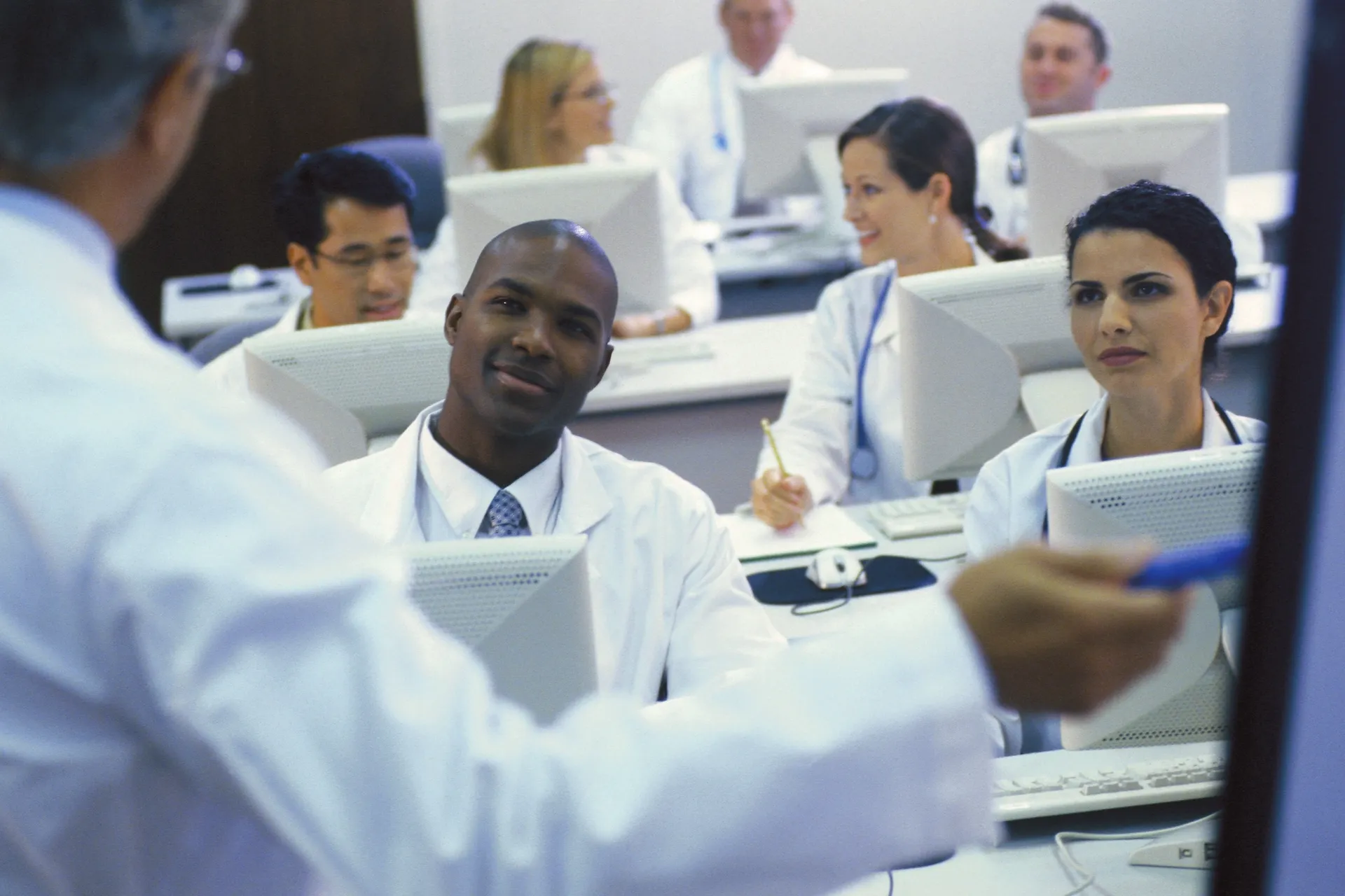 Doctors listening to lecture