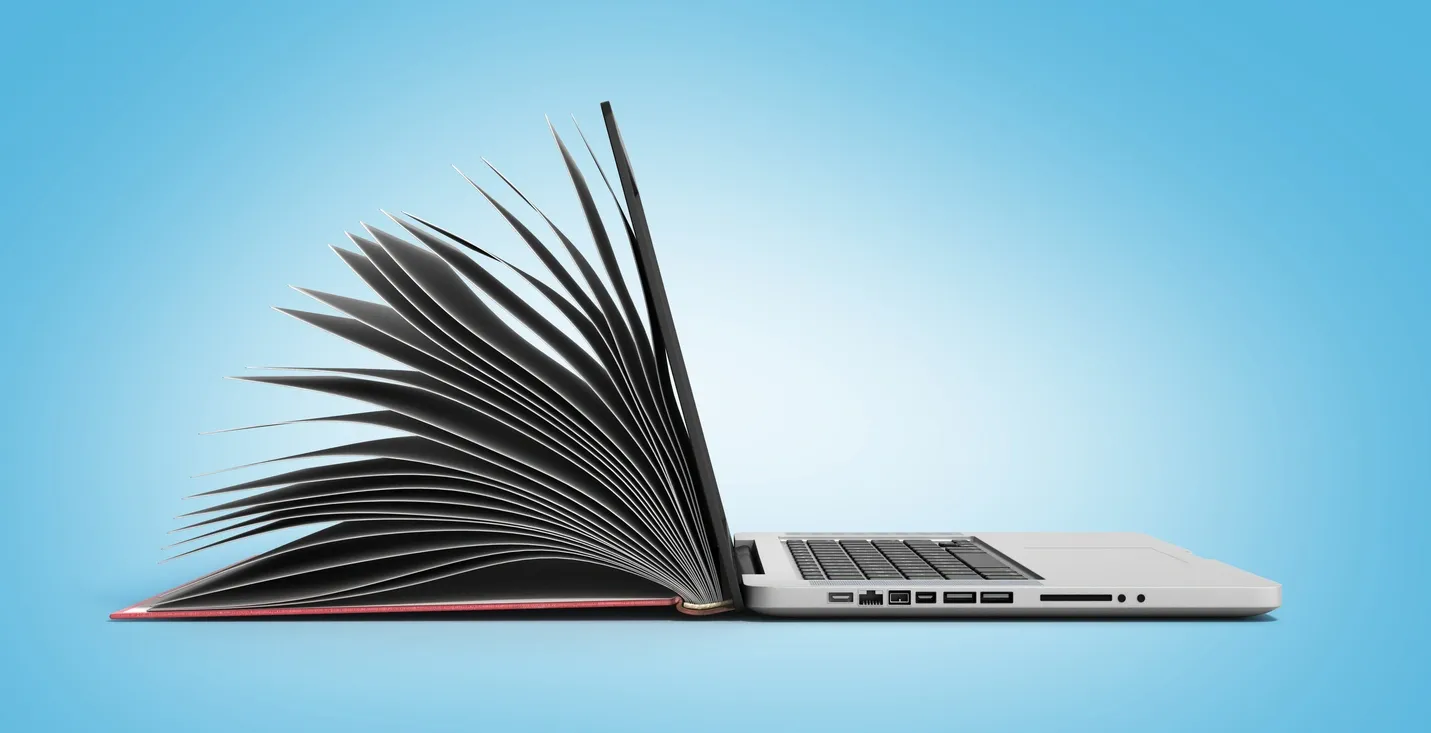 Laptop book artwork