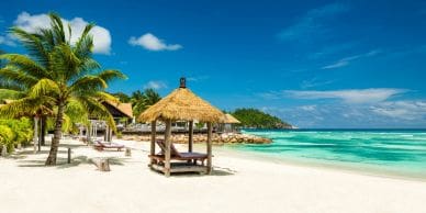 small hut on the beach