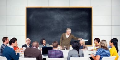 Students listening to a lecture